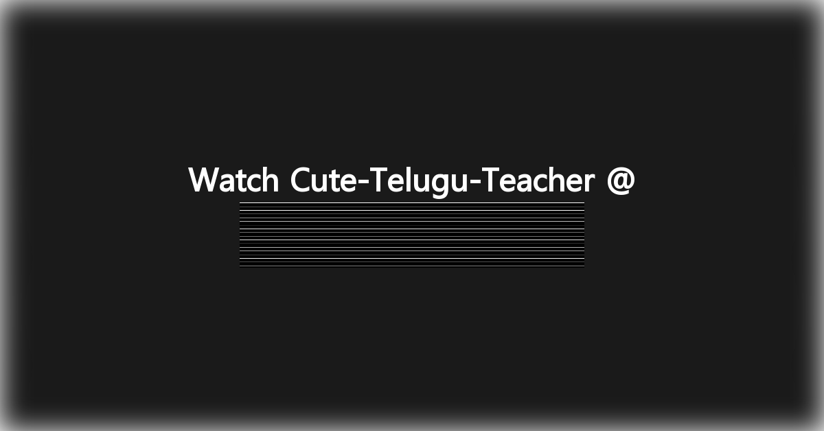 Cute-Telugu-Teacher